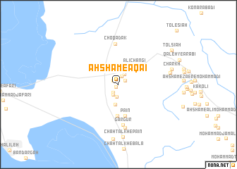 map of Aḩsham-e Āqā\