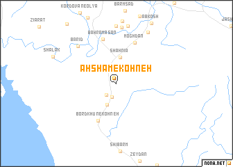 map of Aḩshām-e Kohneh