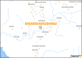 map of Aḩsham-e Manū Aḩmadī