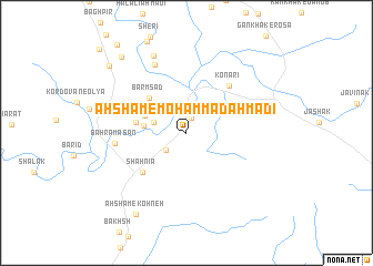 map of Aḩshām-e Moḩammad Aḩmadī