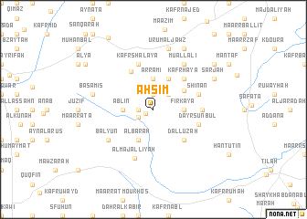 map of Aḩsim