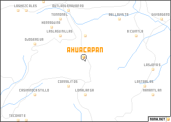 map of Ahuacapán