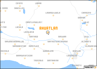 map of Ahuatlán