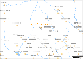 map of Ahumkaswaso