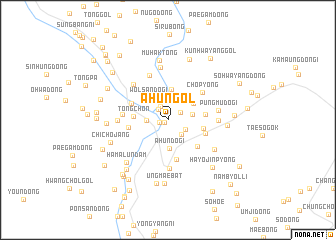 map of Ahŭn-gol