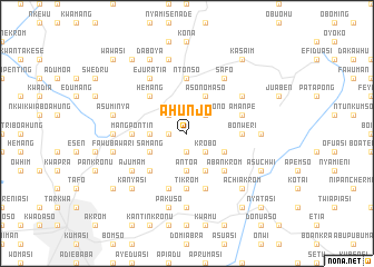 map of Ahunjo