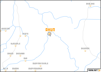 map of Ahun