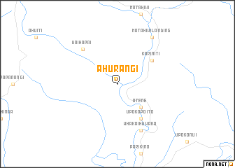 map of Ahurangi