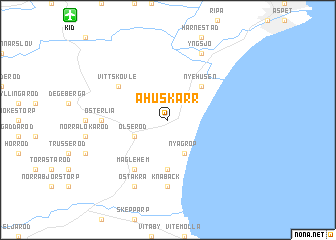 map of Åhuskärr