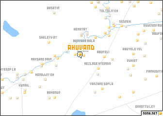 map of Āhūvand