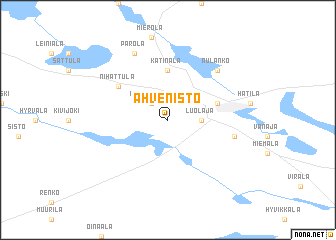 map of Ahvenisto