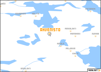 map of Ahvenisto