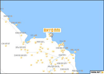 map of Ahyŏn-ni