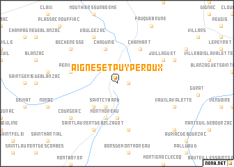 map of Aignes-et-Puypéroux