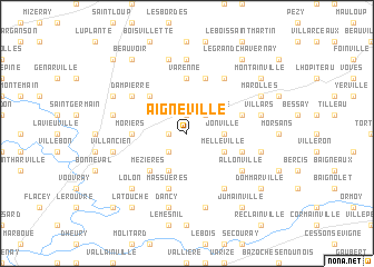 map of Aigneville