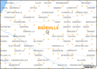 map of Aigneville