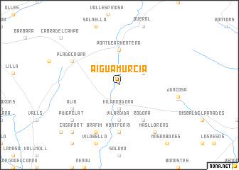 map of Aiguamurcia