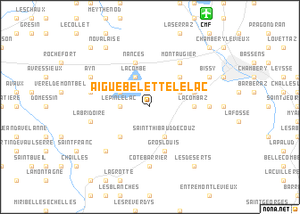 map of Aiguebelette-le-Lac