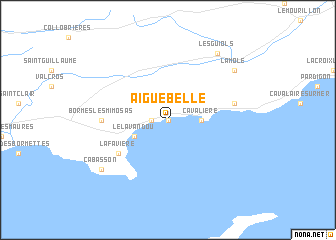 map of Aigue-Belle