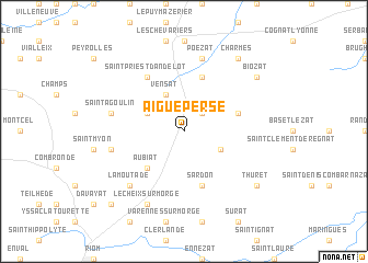 map of Aigueperse