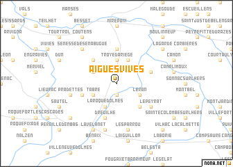 map of Aigues-Vives