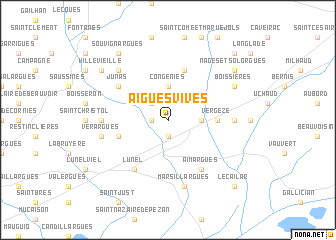 map of Aigues-Vives