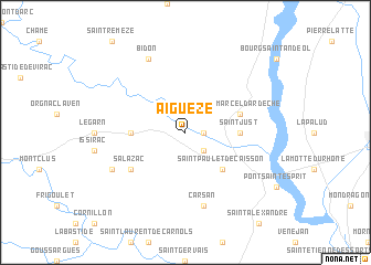 map of Aiguèze