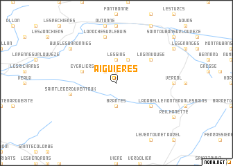 map of Aiguières