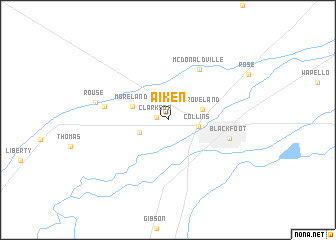 map of Aiken