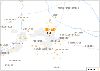 map of Aiken