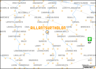 map of Aillant-sur-Tholon