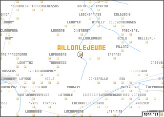 map of Aillon-le-Jeune