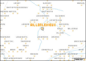 map of Aillon-le-Vieux