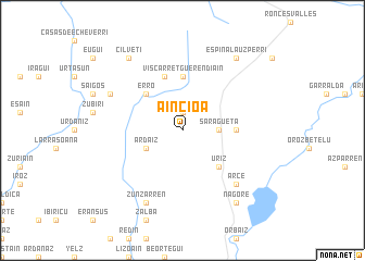 map of Aincioa