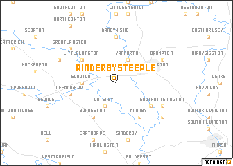 map of Ainderby Steeple