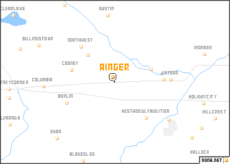 map of Ainger