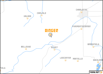 Ainger (United States - USA) map - nona.net