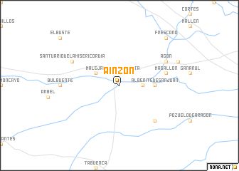 map of Ainzón