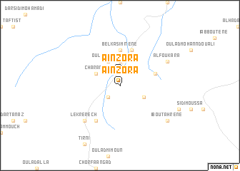 map of Aïn Zora