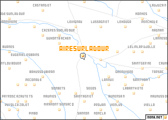 map of Aire-sur-lʼAdour