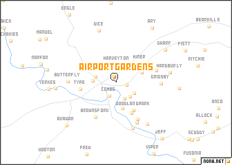 map of Airport Gardens