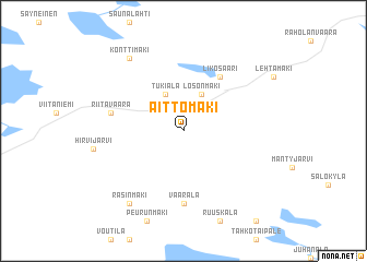 map of Aittomäki