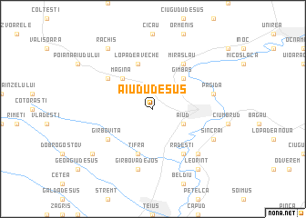 map of Aiudu de Sus