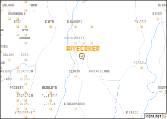 map of Aiye Coker