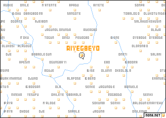 map of Aiyegbeyo