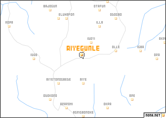 map of Aiyegunle