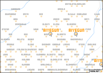 map of Aiyegun