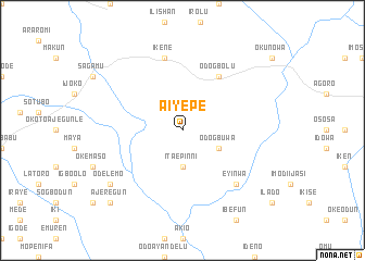 map of Aiyepe