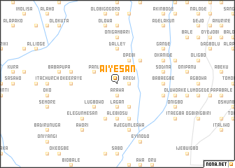 map of Aiyesan