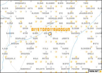 map of Aiyetoro Iyawo Ogun